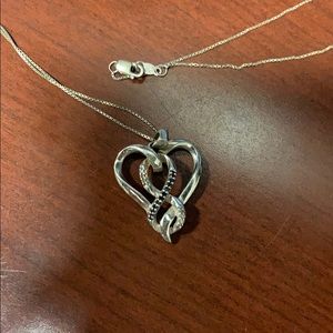 Heart shaped necklace with infinity